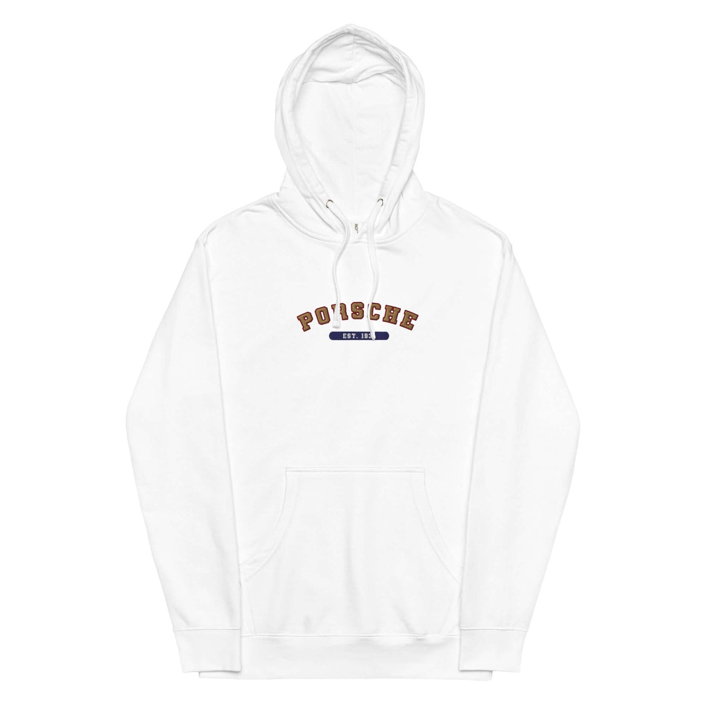 Embroidered Porsche Varsity style midweight Hoodie Porsche 911