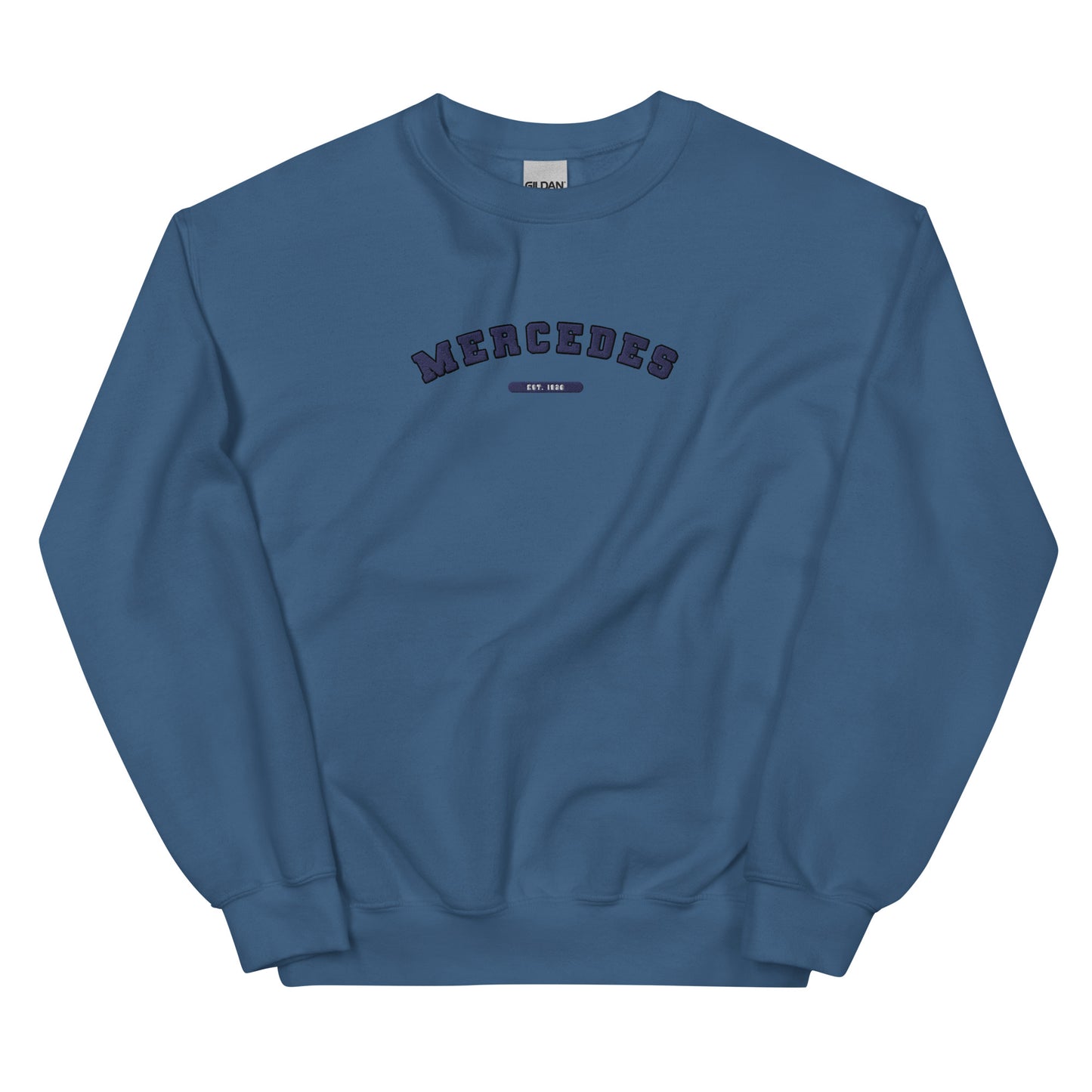 Embroidered Mercedes Varsity Sweatshirt