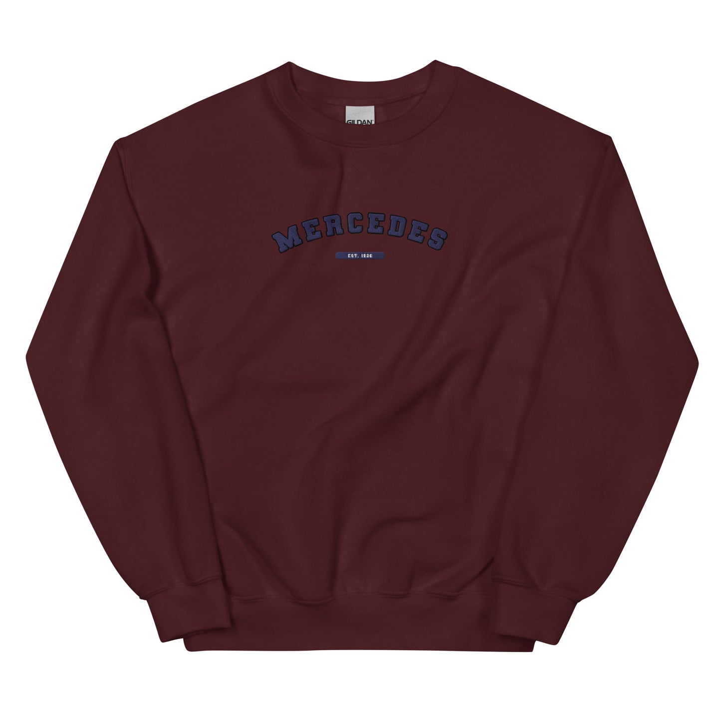 Embroidered Mercedes Varsity Sweatshirt