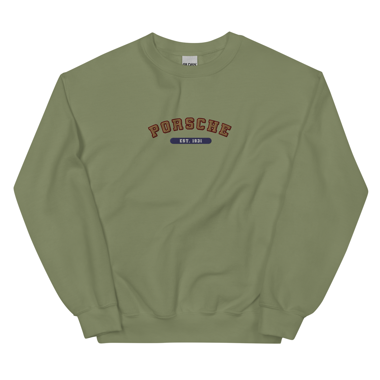 Embroidered Porsche Varsity Sweatshirt