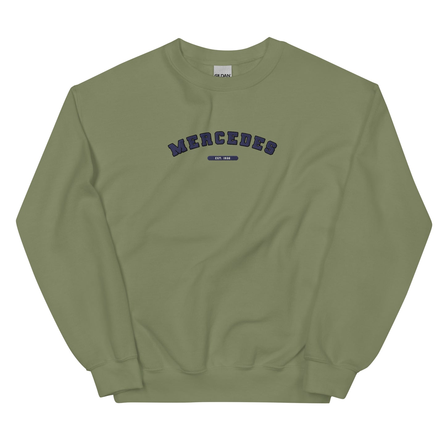 Embroidered Mercedes Varsity Sweatshirt