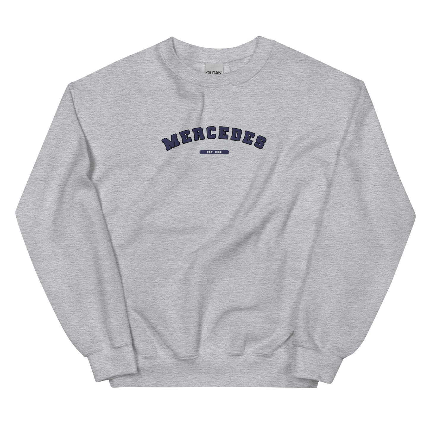 Embroidered Mercedes Varsity Sweatshirt