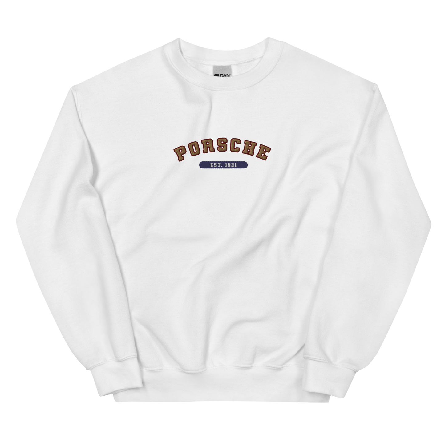 Embroidered Porsche Varsity Sweatshirt