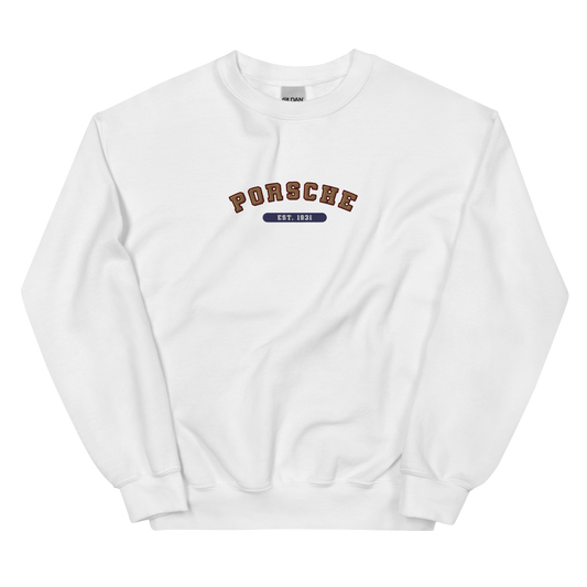 Embroidered Porsche Varsity Sweatshirt