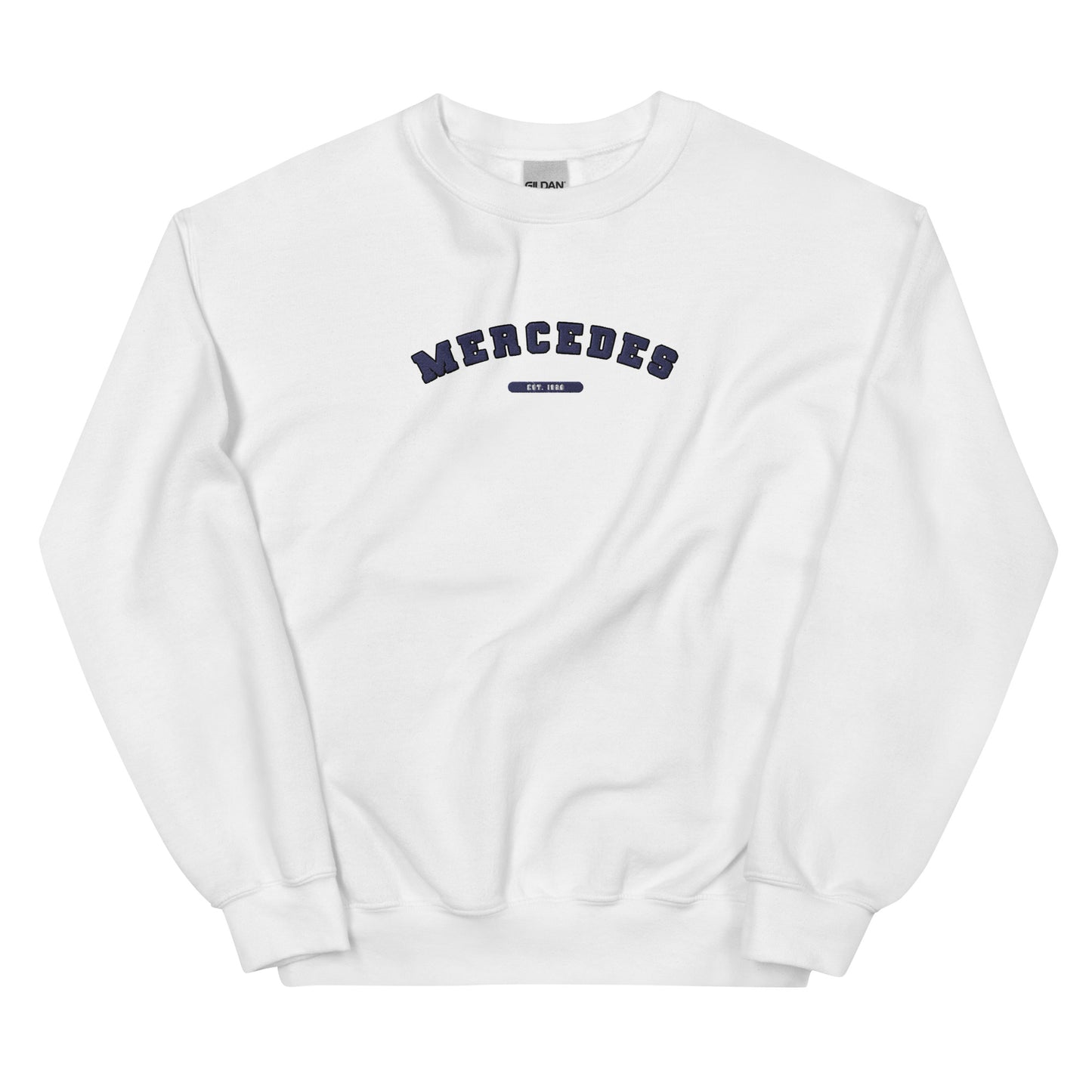 Embroidered Mercedes Varsity Sweatshirt