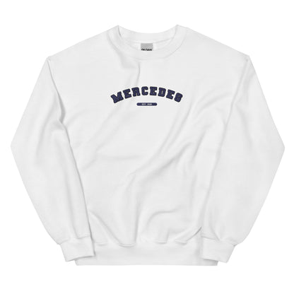 Embroidered Mercedes Varsity Sweatshirt